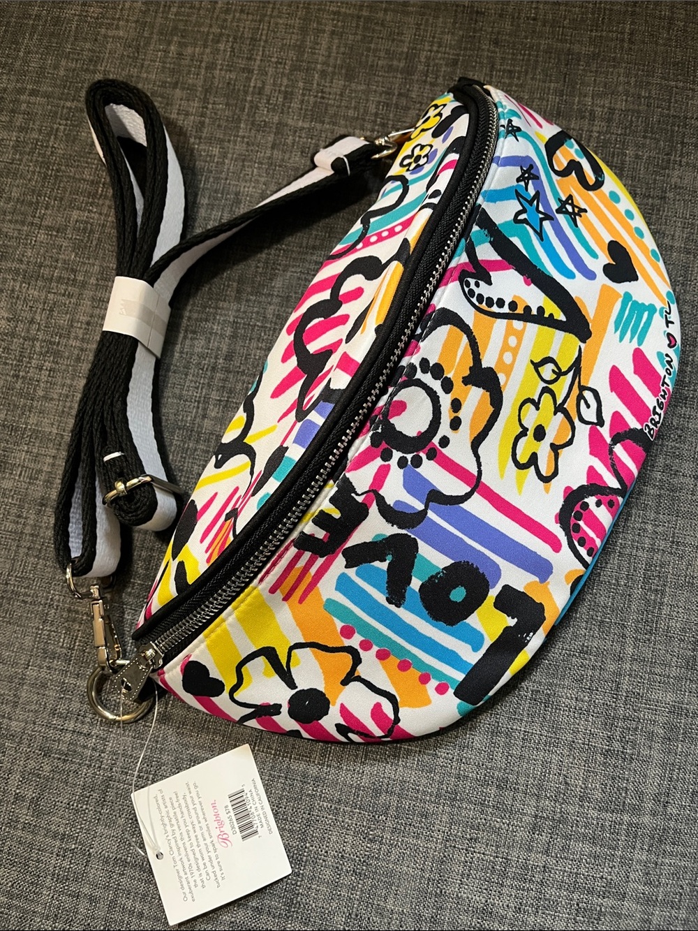 Brighton Multicolor Floral Graphic Crossbody Bag - NWT